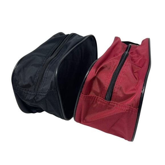 Travel Toiletry Bags Small Dopp Kits Zipper Bag Shaving Shower Case Set of 2 - Picture 3 of 4